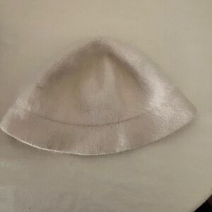 BEBE Cream Fuzzy Hat